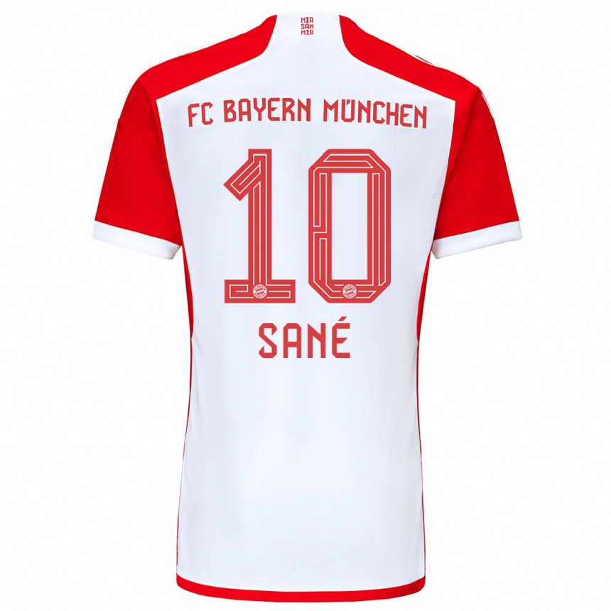 Niño Fútbol Camiseta Leroy Sane #10 Rojo Blanco 1ª Equipación 2023/24 México