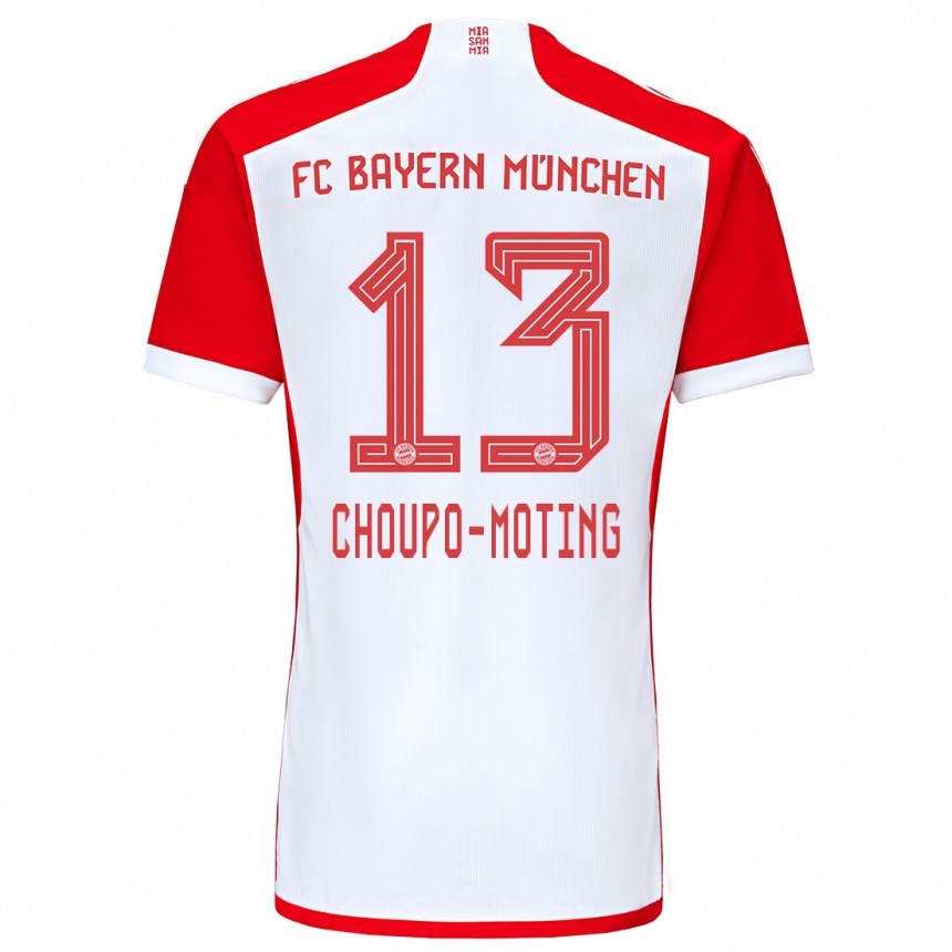 Niño Fútbol Camiseta Eric Maxim Choupo-Moting #13 Rojo Blanco 1ª Equipación 2023/24 México