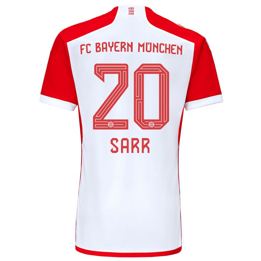 Niño Fútbol Camiseta Bouna Sarr #20 Rojo Blanco 1ª Equipación 2023/24 México