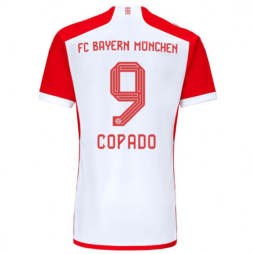 Niño Fútbol Camiseta Lucas Copado #9 Rojo Blanco 1ª Equipación 2023/24 México