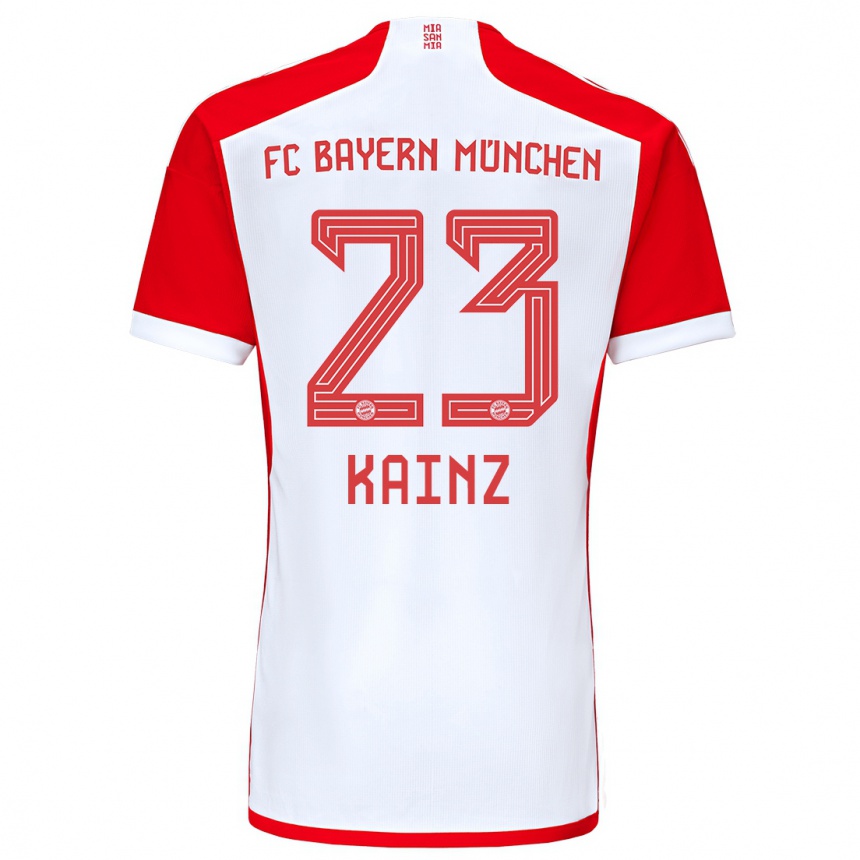 Niño Fútbol Camiseta Manuel Kainz #23 Rojo Blanco 1ª Equipación 2023/24 México