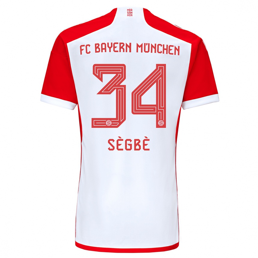 Niño Fútbol Camiseta Désiré Sègbè #34 Rojo Blanco 1ª Equipación 2023/24 México