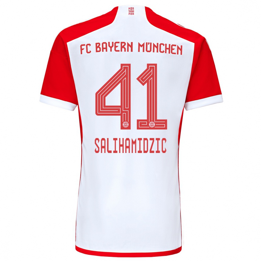 Niño Fútbol Camiseta Nick Salihamidzic #41 Rojo Blanco 1ª Equipación 2023/24 México