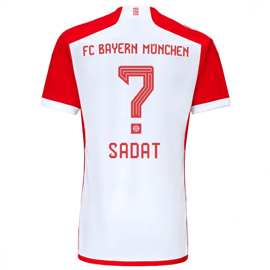 Niño Fútbol Camiseta Mudaser Sadat #0 Rojo Blanco 1ª Equipación 2023/24 México