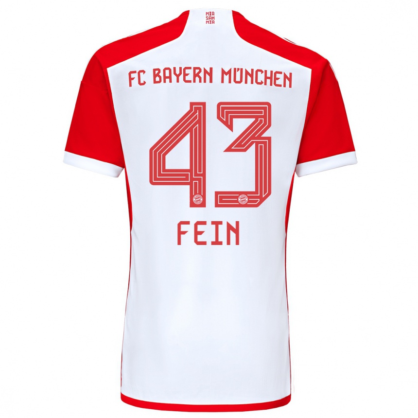 Niño Fútbol Camiseta Adrian Fein #43 Rojo Blanco 1ª Equipación 2023/24 México