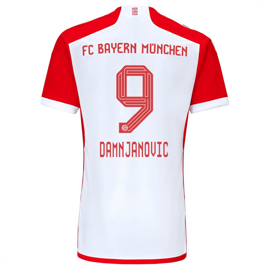 Niño Fútbol Camiseta Jovana Damnjanovic #9 Rojo Blanco 1ª Equipación 2023/24 México