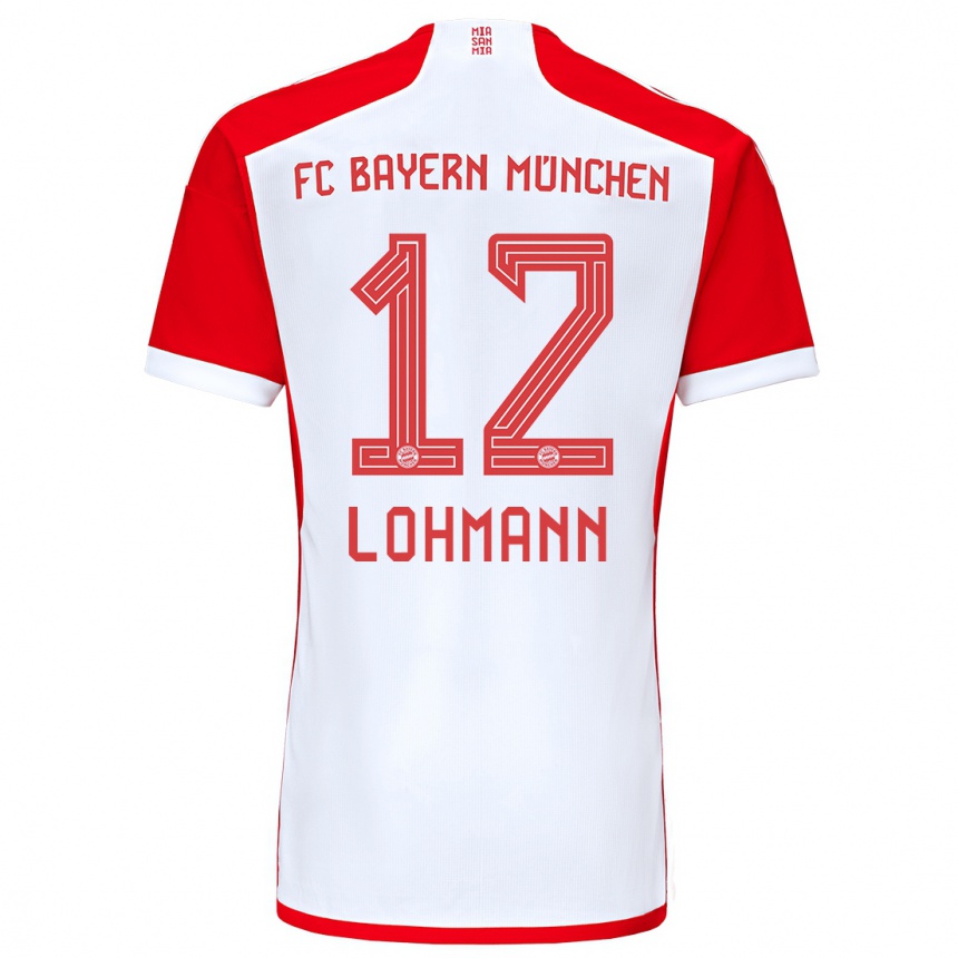 Niño Fútbol Camiseta Sydney Lohmann #12 Rojo Blanco 1ª Equipación 2023/24 México