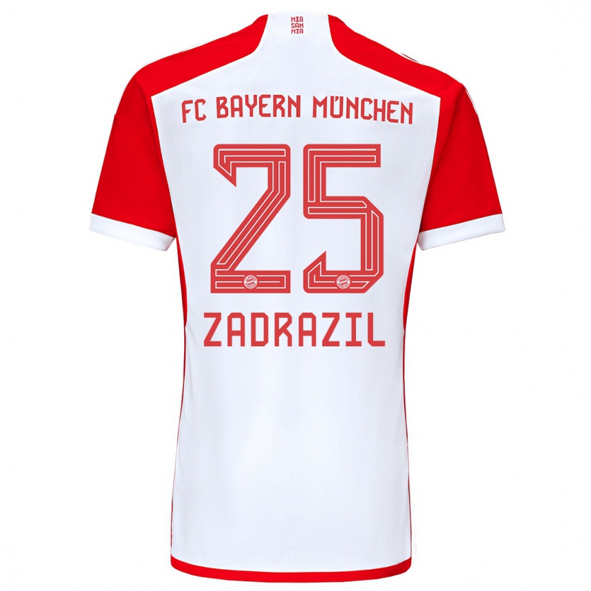 Niño Fútbol Camiseta Sarah Zadrazil #25 Rojo Blanco 1ª Equipación 2023/24 México