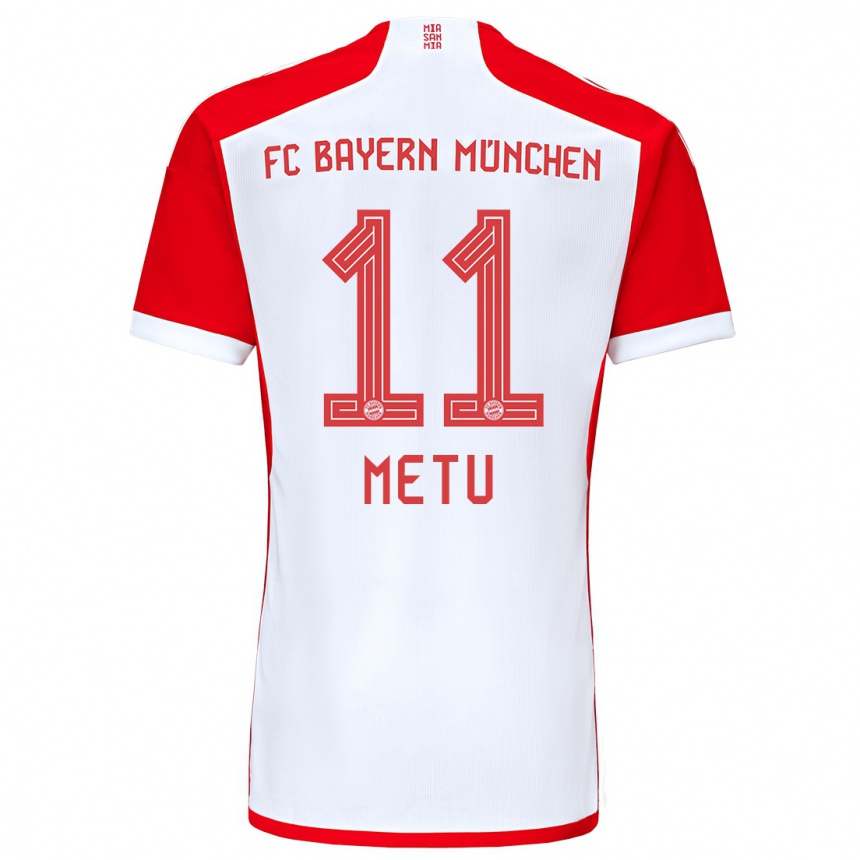 Niño Fútbol Camiseta Emilian Metu #11 Rojo Blanco 1ª Equipación 2023/24 México