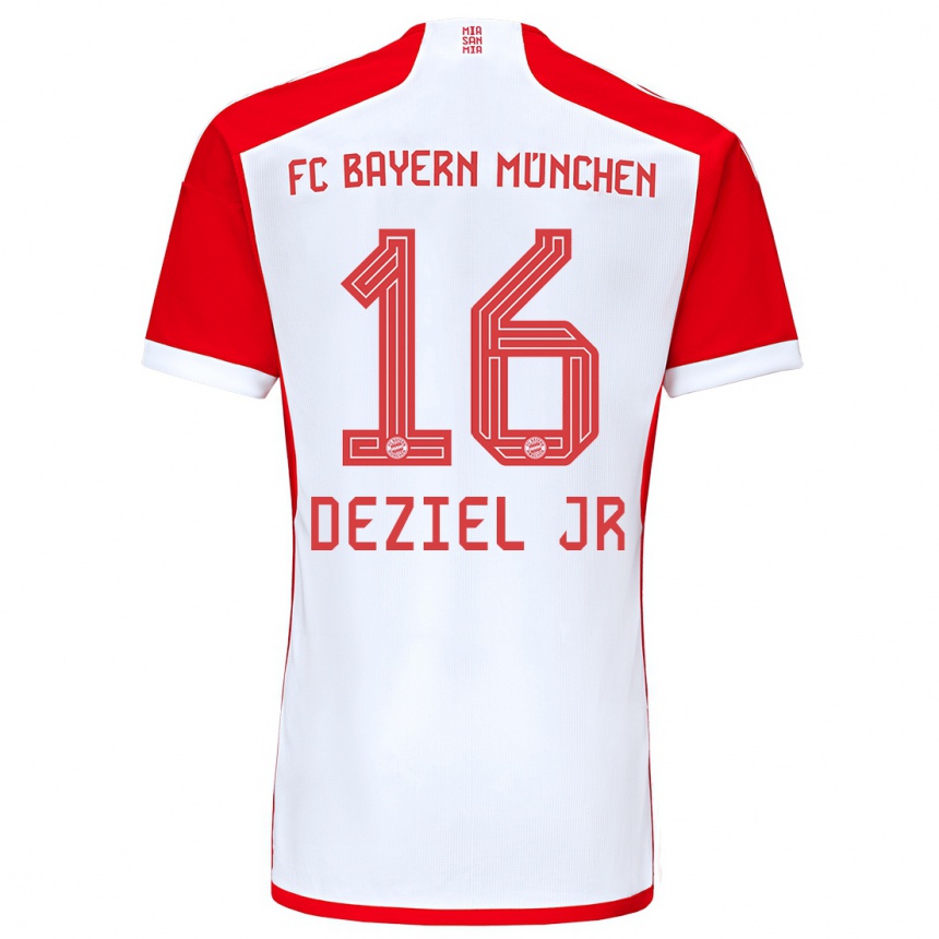 Niño Fútbol Camiseta Robert Deziel Jr #16 Rojo Blanco 1ª Equipación 2023/24 México