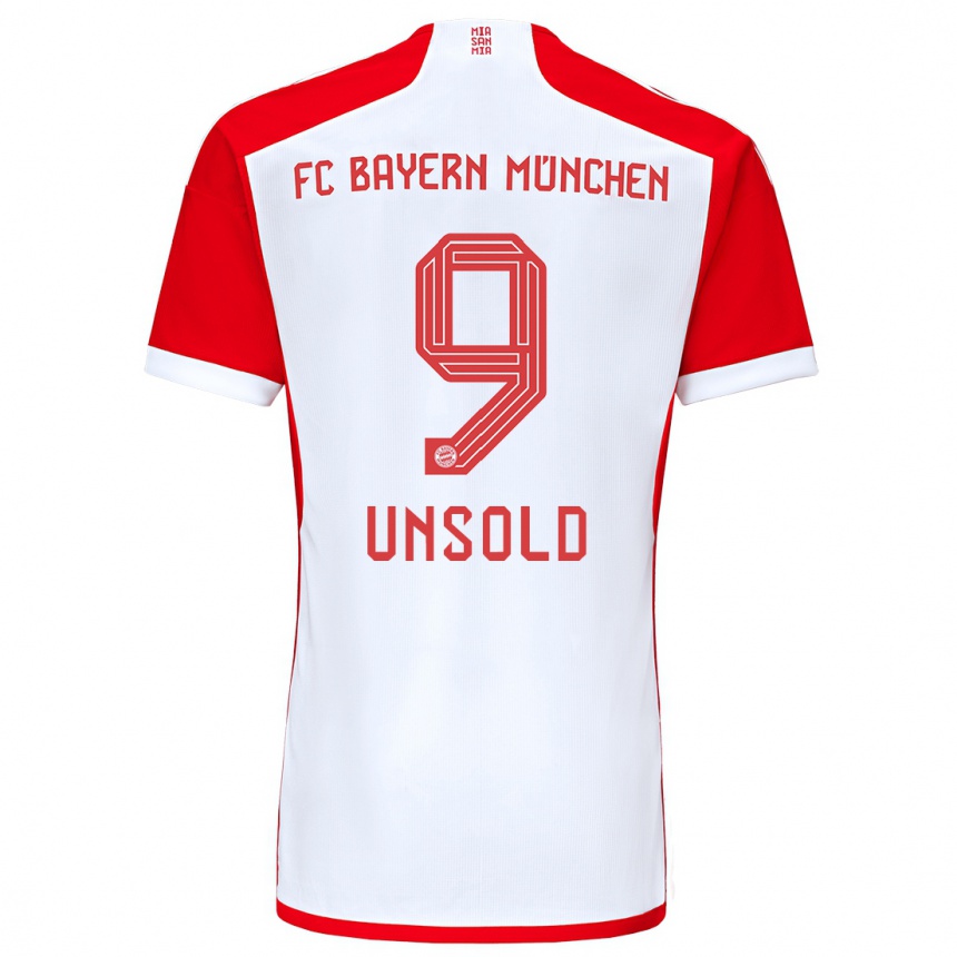 Niño Fútbol Camiseta Samuel Unsold #9 Rojo Blanco 1ª Equipación 2023/24 México