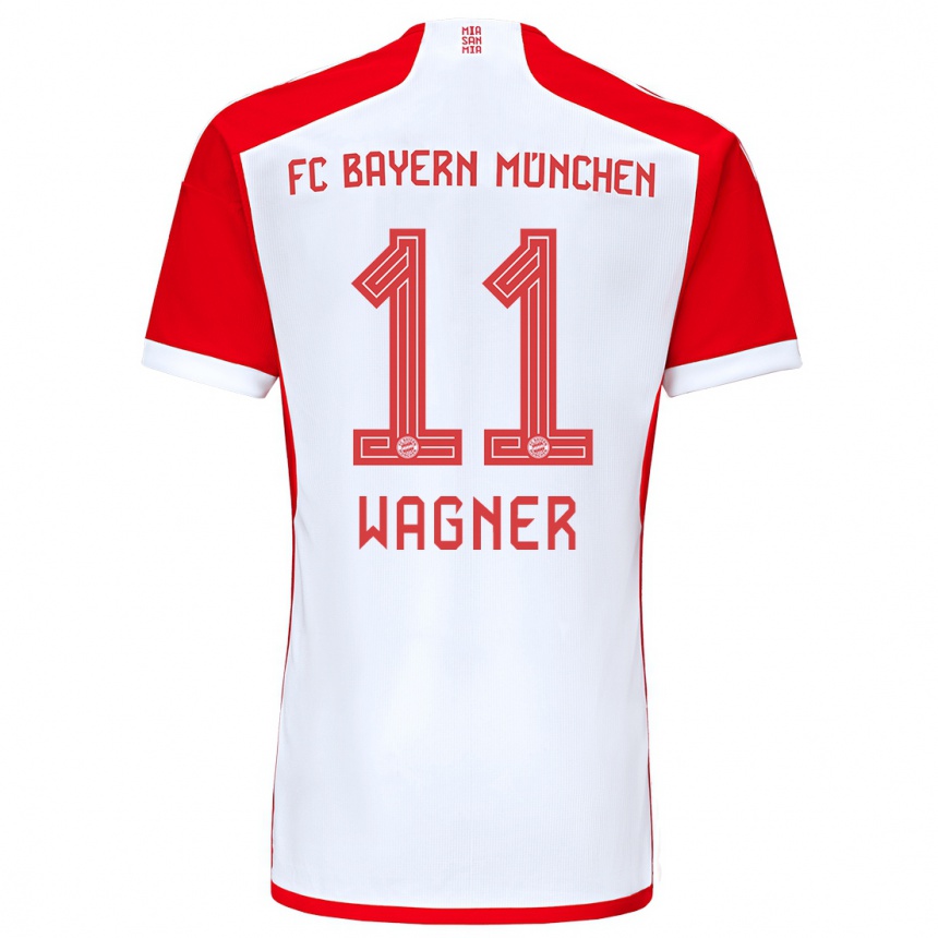 Niño Fútbol Camiseta Ricardo Wagner #11 Rojo Blanco 1ª Equipación 2023/24 México