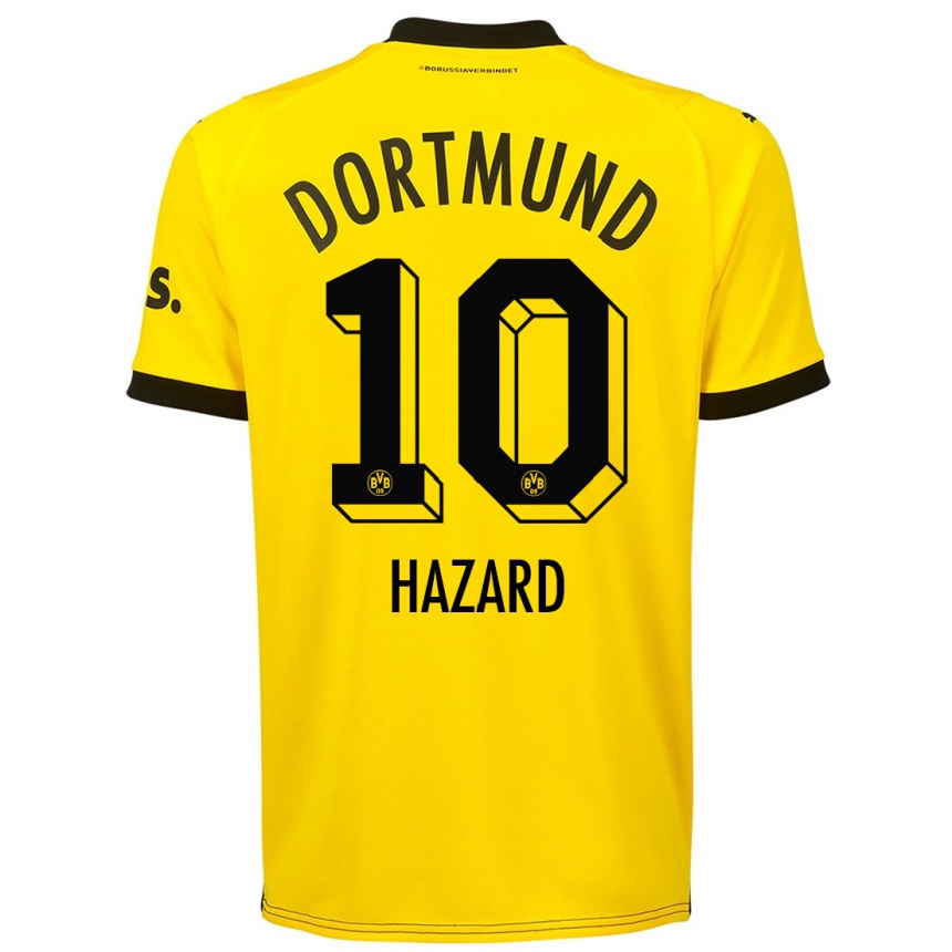 Niño Fútbol Camiseta Thorgan Hazard #10 Amarillo 1ª Equipación 2023/24 México