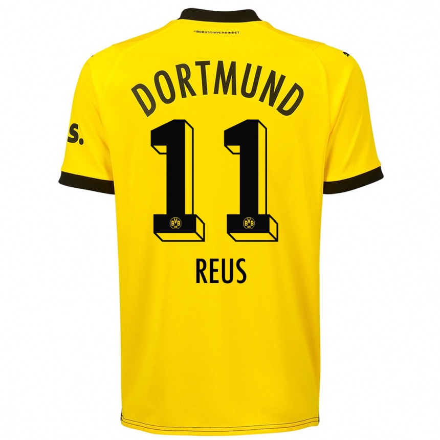 Niño Fútbol Camiseta Marco Reus #11 Amarillo 1ª Equipación 2023/24 México