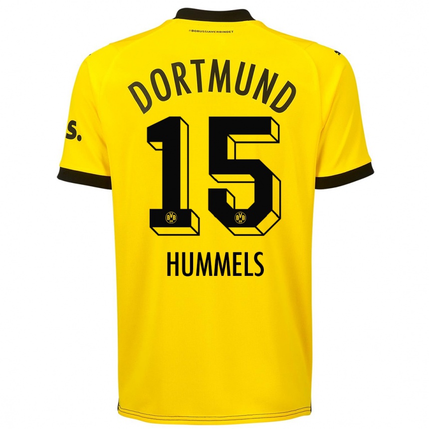 Niño Fútbol Camiseta Mats Hummels #15 Amarillo 1ª Equipación 2023/24 México