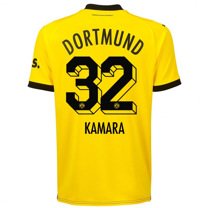 Niño Fútbol Camiseta Abdoulaye Kamara #32 Amarillo 1ª Equipación 2023/24 México