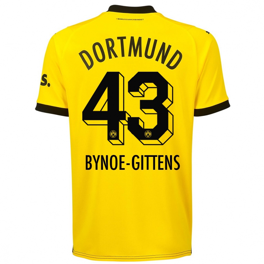 Niño Fútbol Camiseta Jamie Bynoe-Gittens #43 Amarillo 1ª Equipación 2023/24 México