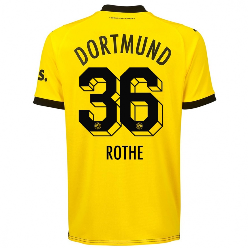 Niño Fútbol Camiseta Tom Rothe #36 Amarillo 1ª Equipación 2023/24 México