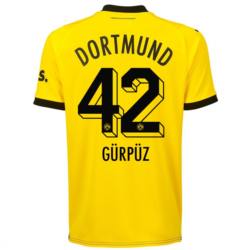 Niño Fútbol Camiseta Goktan Gurpuz #42 Amarillo 1ª Equipación 2023/24 México