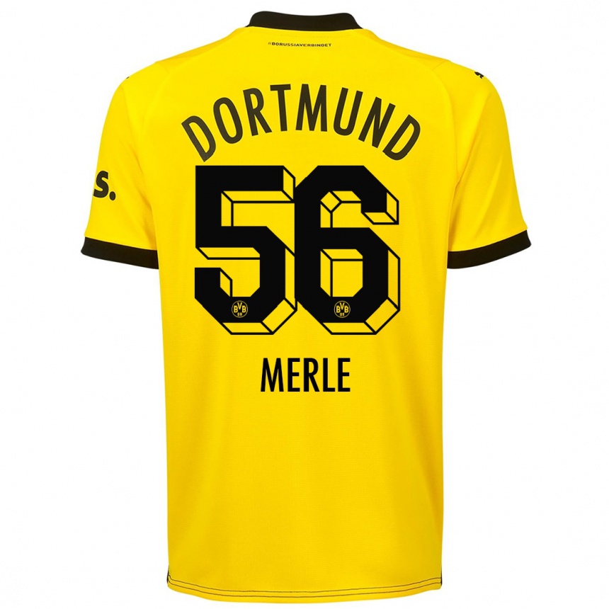 Niño Fútbol Camiseta Albers Merle #56 Amarillo 1ª Equipación 2023/24 México