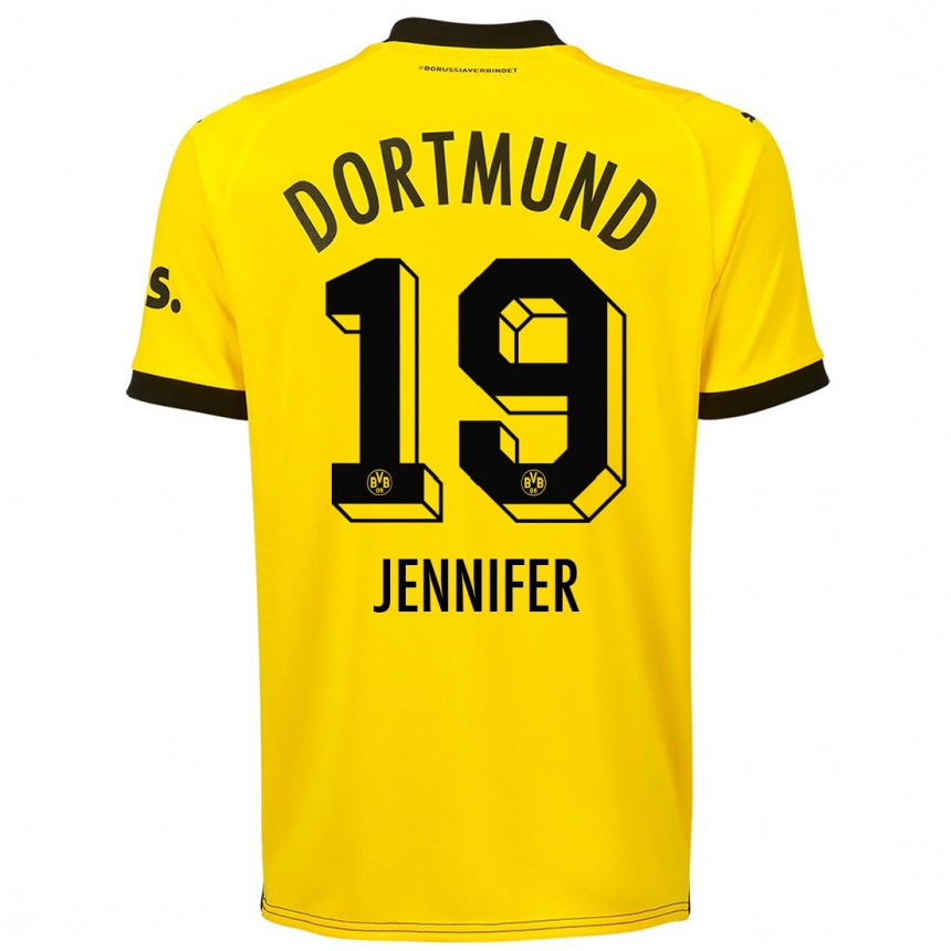 Niño Fútbol Camiseta Gutierrez Bermejo Jennifer #19 Amarillo 1ª Equipación 2023/24 México