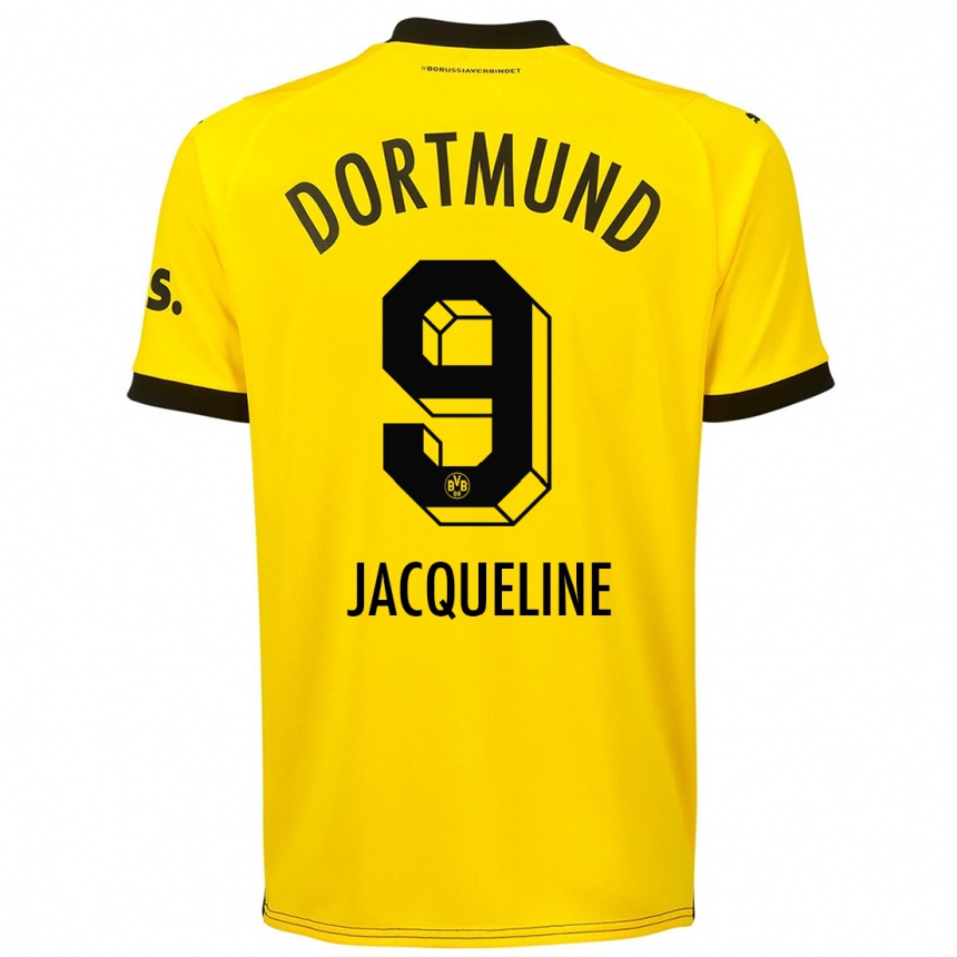 Niño Fútbol Camiseta Moreno Jacqueline #9 Amarillo 1ª Equipación 2023/24 México