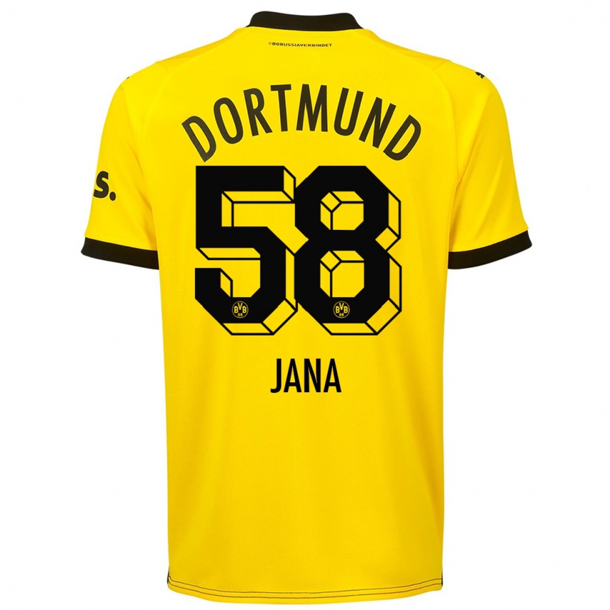 Niño Fútbol Camiseta Nordberg Jana #58 Amarillo 1ª Equipación 2023/24 México