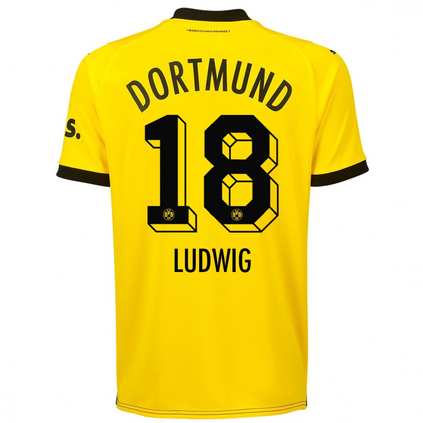 Niño Fútbol Camiseta Michel Ludwig #18 Amarillo 1ª Equipación 2023/24 México