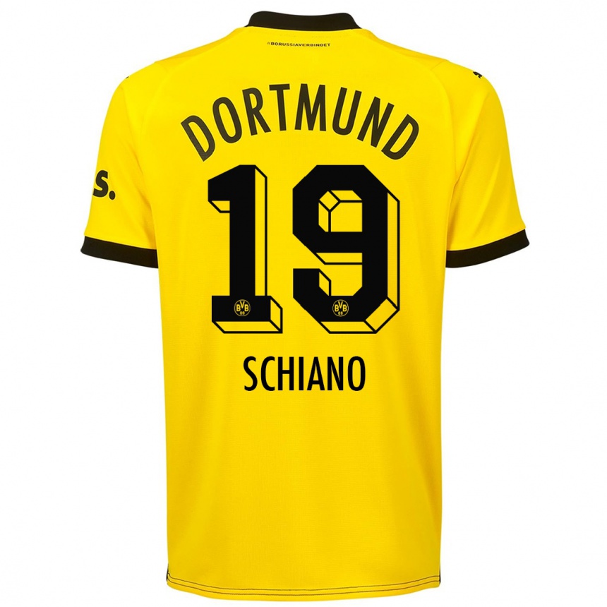 Niño Fútbol Camiseta Emilio Schiano #19 Amarillo 1ª Equipación 2023/24 México