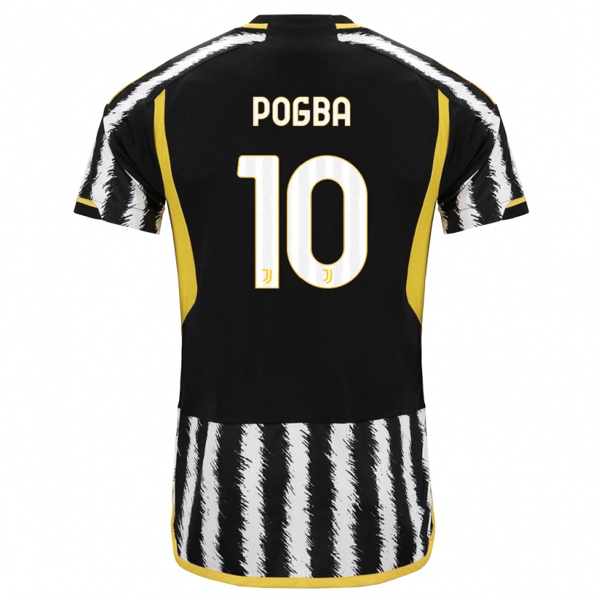 Niño Fútbol Camiseta Paul Pogba #10 Blanco Negro 1ª Equipación 2023/24 México