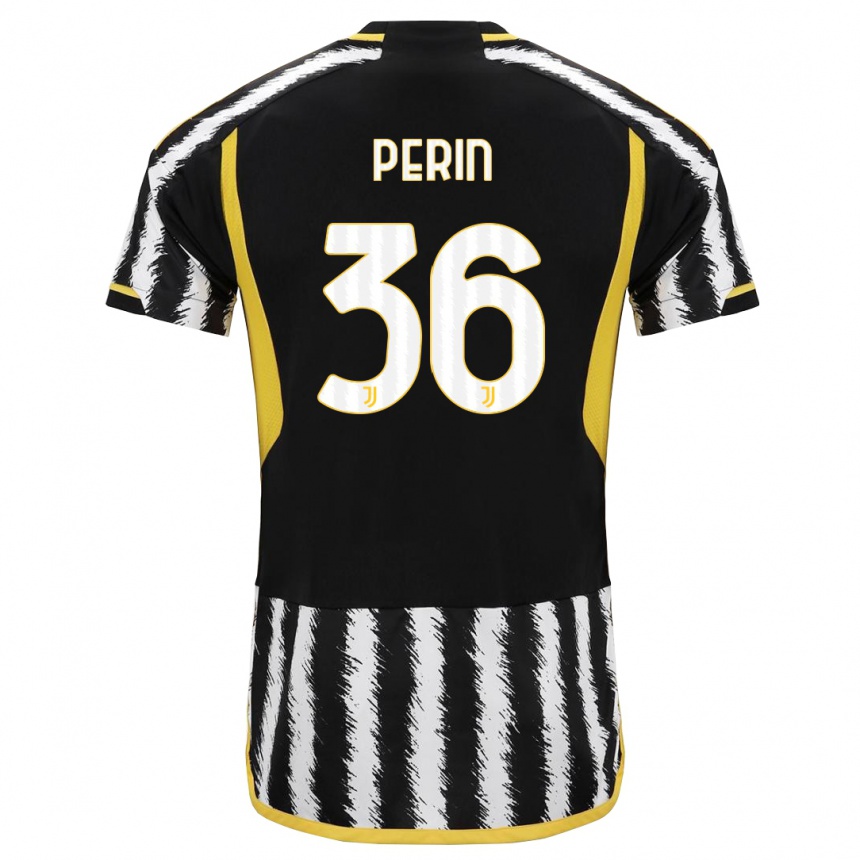 Niño Fútbol Camiseta Mattia Perin #36 Blanco Negro 1ª Equipación 2023/24 México
