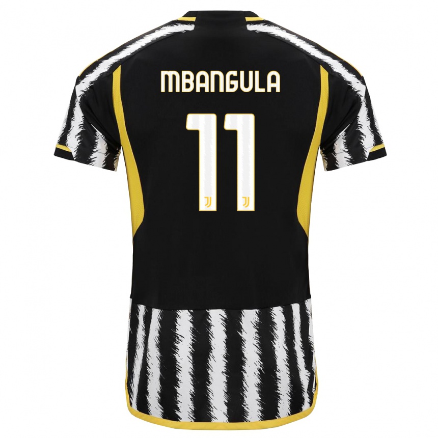 Niño Fútbol Camiseta Samuel Mbangula #11 Blanco Negro 1ª Equipación 2023/24 México