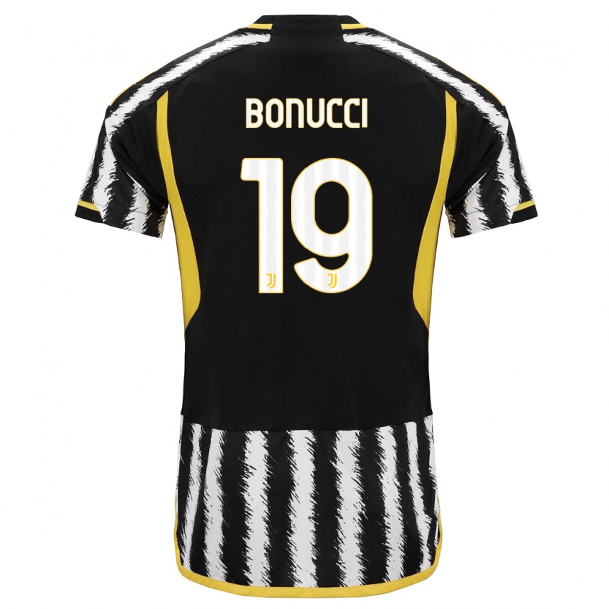 Niño Fútbol Camiseta Leonardo Bonucci #19 Blanco Negro 1ª Equipación 2023/24 México