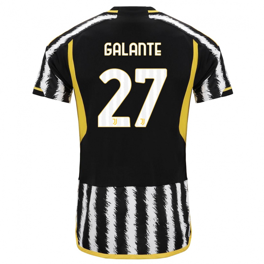 Niño Fútbol Camiseta Tommaso Galante #27 Blanco Negro 1ª Equipación 2023/24 México