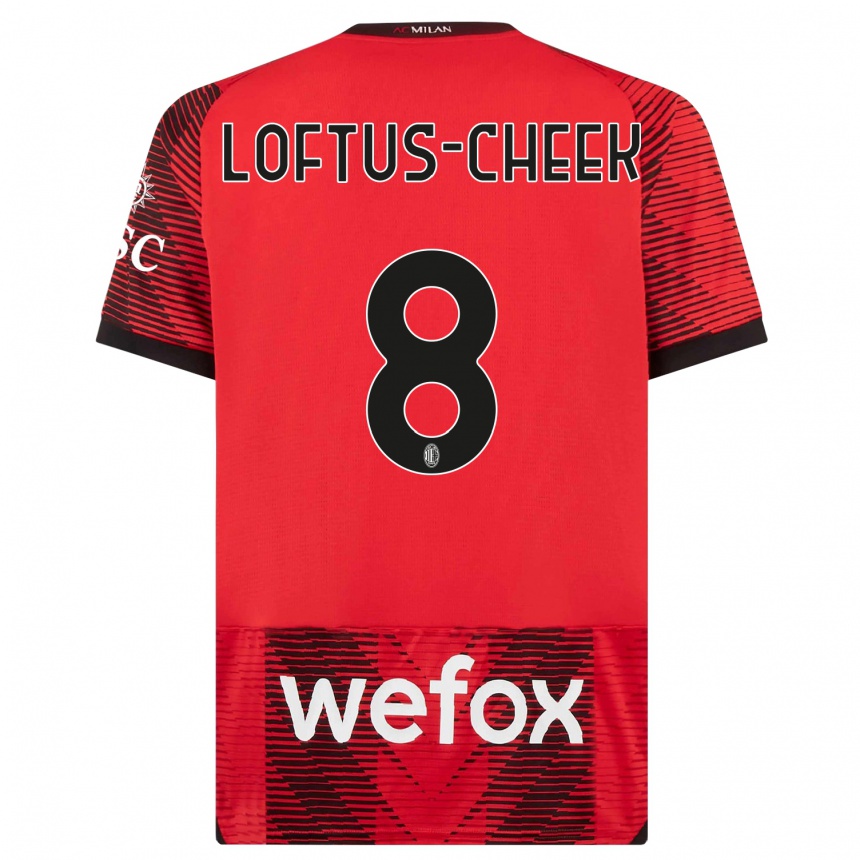 Niño Fútbol Camiseta Ruben Loftus-Cheek #8 Negro Rojo 1ª Equipación 2023/24 México