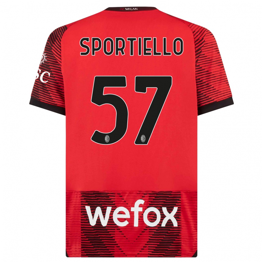 Niño Fútbol Camiseta Marco Sportiello #57 Negro Rojo 1ª Equipación 2023/24 México