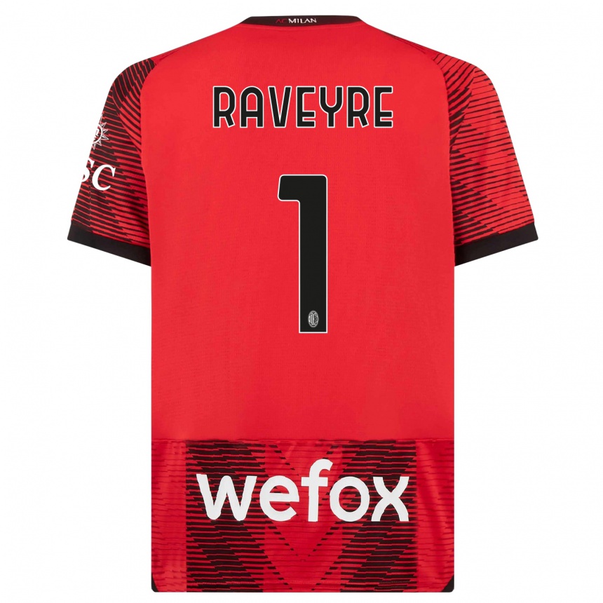 Niño Fútbol Camiseta Noah Raveyre #1 Negro Rojo 1ª Equipación 2023/24 México