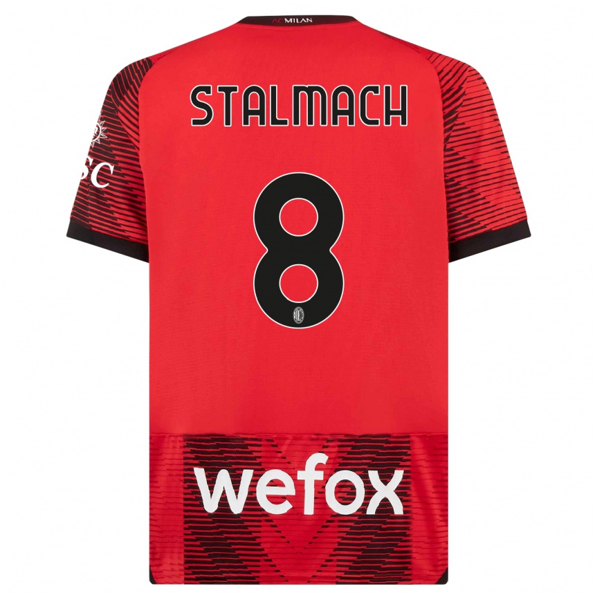 Niño Fútbol Camiseta Dariusz Stalmach #8 Negro Rojo 1ª Equipación 2023/24 México