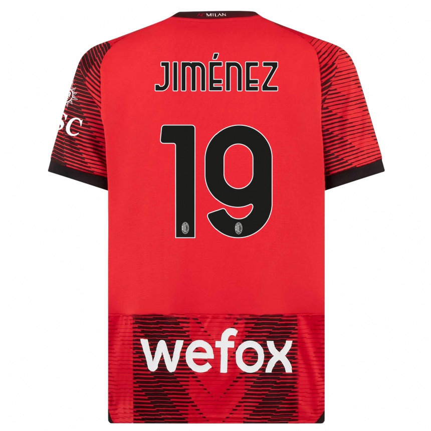 Niño Fútbol Camiseta Álex Jiménez #19 Negro Rojo 1ª Equipación 2023/24 México