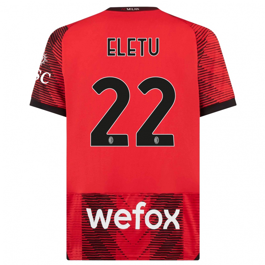 Niño Fútbol Camiseta Victor Eletu #22 Negro Rojo 1ª Equipación 2023/24 México