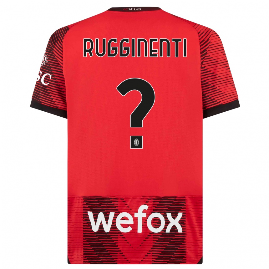 Niño Fútbol Camiseta Omar Rugginenti #0 Negro Rojo 1ª Equipación 2023/24 México