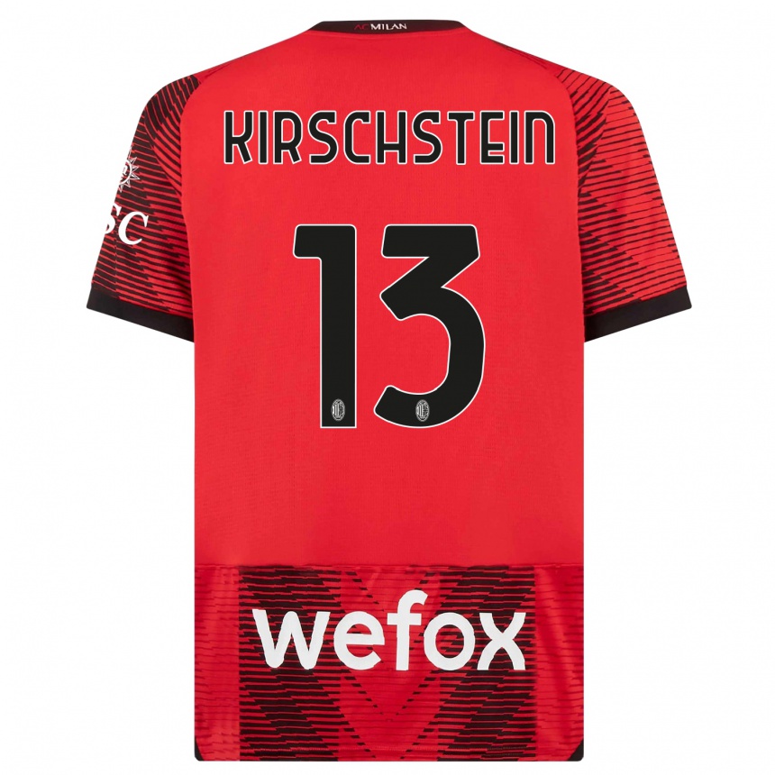 Niño Fútbol Camiseta Merle Kirschstein #13 Negro Rojo 1ª Equipación 2023/24 México