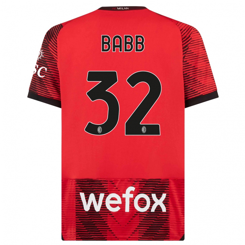 Niño Fútbol Camiseta Selena Delia Babb #32 Negro Rojo 1ª Equipación 2023/24 México