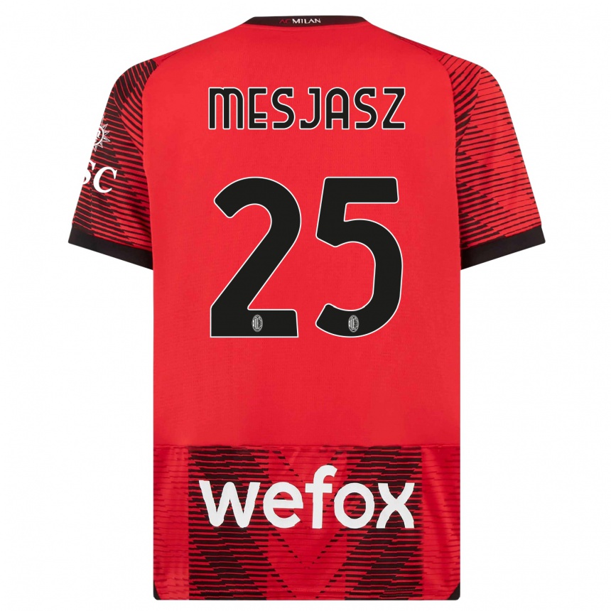 Niño Fútbol Camiseta Malgorzata Mesjasz #25 Negro Rojo 1ª Equipación 2023/24 México