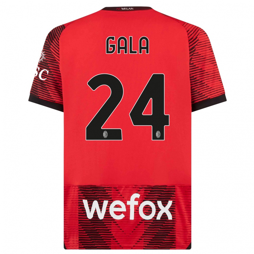 Niño Fútbol Camiseta Antonio Gala #24 Negro Rojo 1ª Equipación 2023/24 México