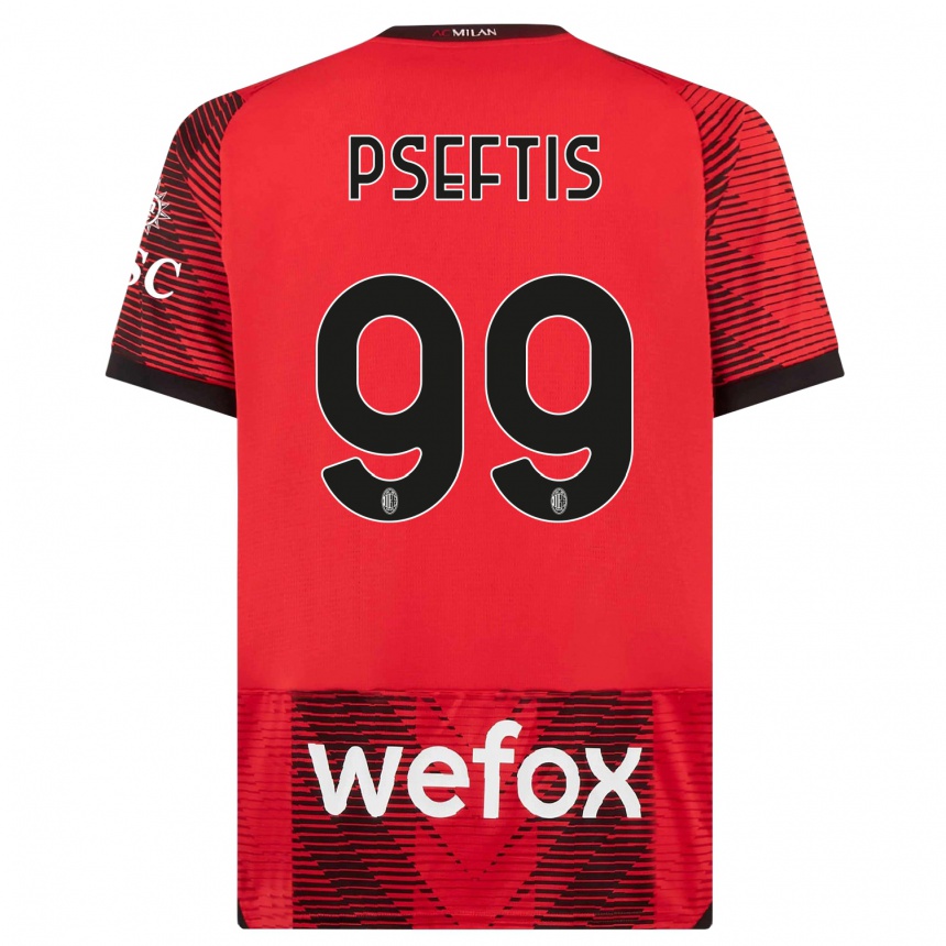 Niño Fútbol Camiseta Fotios Pseftis #99 Negro Rojo 1ª Equipación 2023/24 México