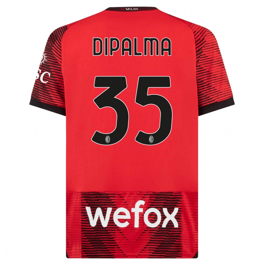 Niño Fútbol Camiseta Matteo Dipalma #35 Negro Rojo 1ª Equipación 2023/24 México