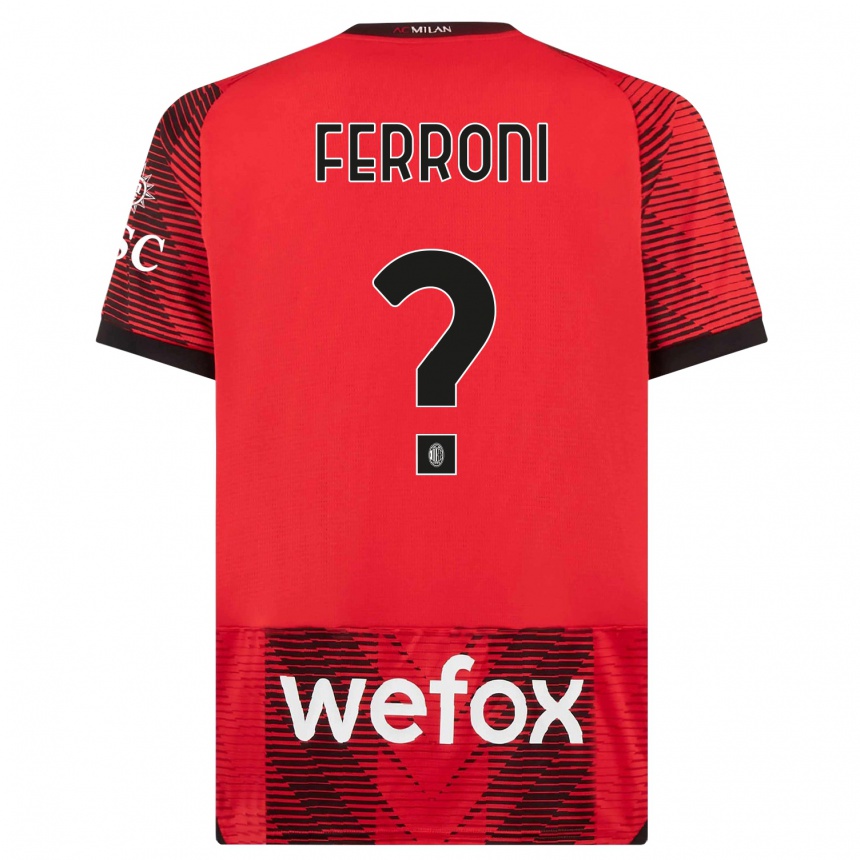 Niño Fútbol Camiseta Leonardo Ferroni #0 Negro Rojo 1ª Equipación 2023/24 México