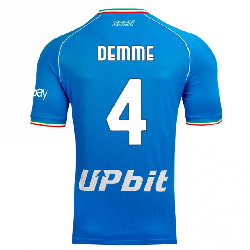 Niño Fútbol Camiseta Diego Demme #4 Cielo Azul 1ª Equipación 2023/24 México