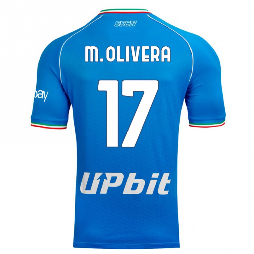 Niño Fútbol Camiseta Mathias Olivera #17 Cielo Azul 1ª Equipación 2023/24 México